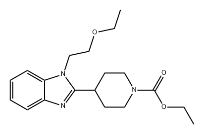 1-Piperidinecarboxylic acid, 4-[1-(2-ethoxyethyl)-1H-benzimidazol-2-yl]-, ethyl ester Struktur