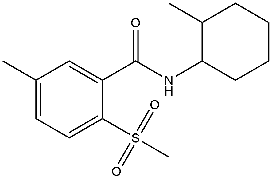 5-Methyl-N-(2-methylcyclohexyl)-2-(methylsulfonyl)benzamide Structure