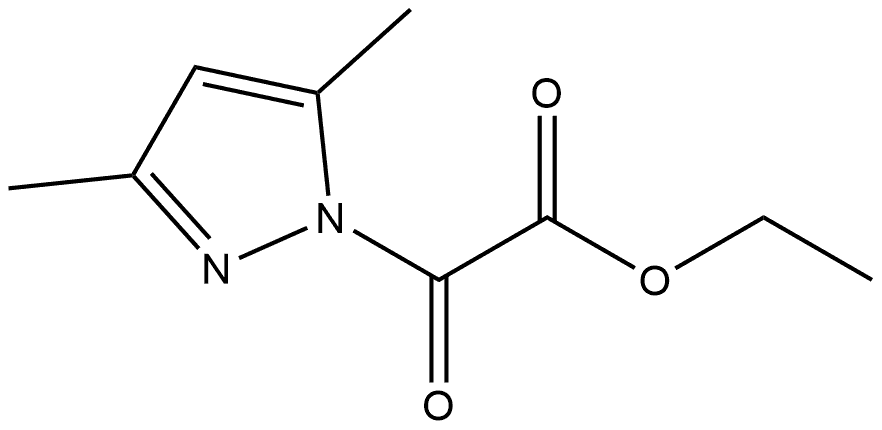 1H-Pyrazole-1-acetic acid, 3,5-dimethyl-α-oxo-, ethyl ester Structure