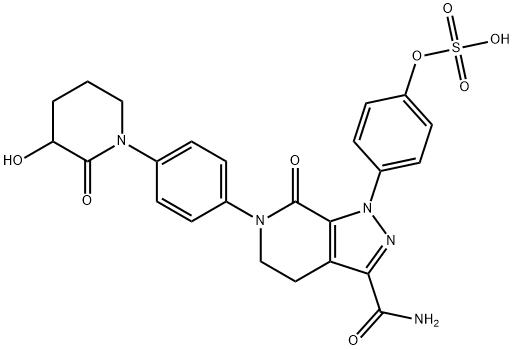 Hydroxy O-Desmethyl Apixaban Sulfate Structure