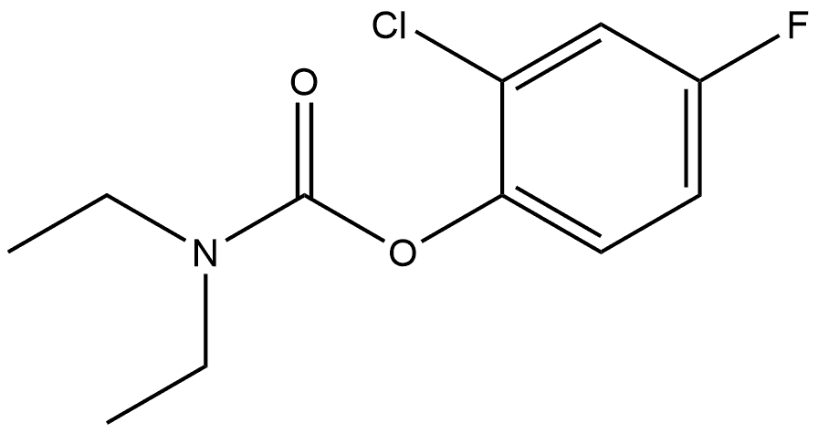 2-Chloro-4-fluorophenyl N,N-diethylcarbamate 结构式