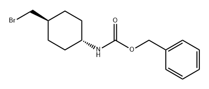 Carbamic acid, N-[trans-4-(bromomethyl)cyclohexyl]-, phenylmethyl ester Structure