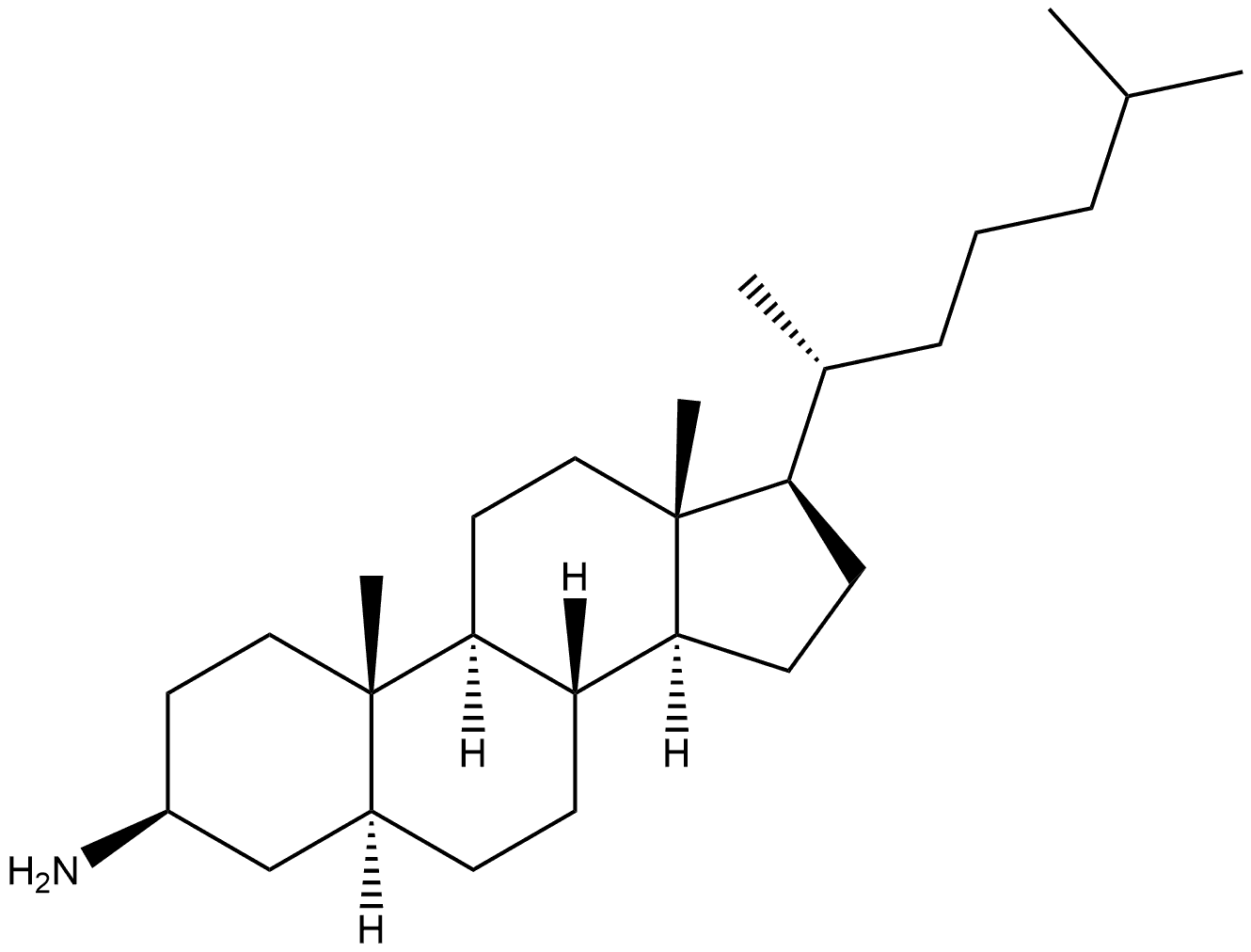 (3β,5α)-Cholestan-3-amine Structure