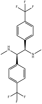 1,2-Ethanediamine, N,N'-dimethyl-1,2-bis[4-(trifluoromethyl)phenyl]-, (1R,2R)- (9CI) Structure