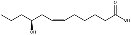 6-Dodecenoic acid, 9-hydroxy-, (6Z,9S)- 结构式