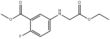5-(2-乙氧基-2-氧乙基)氨基)-2-氟苯甲酸甲酯,2208617-10-9,结构式