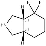 1H-Isoindole, 4,4-difluorooctahydro-, (3aR,7aS)-rel- Structure