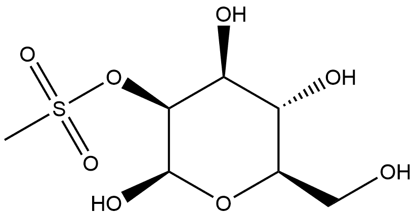 β-D-Mannopyranose, 2-methanesulfonate 结构式