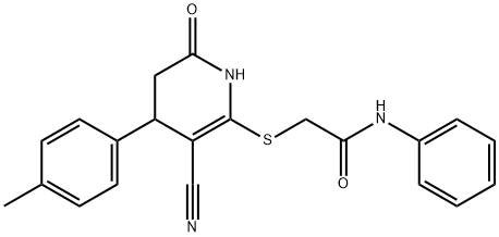 2212541-00-7 2-((3-氰基-6-氧代-4-(对甲苯基)-1,4,5,6-四氢吡啶-2-基)硫基)-N-苯基乙酰胺