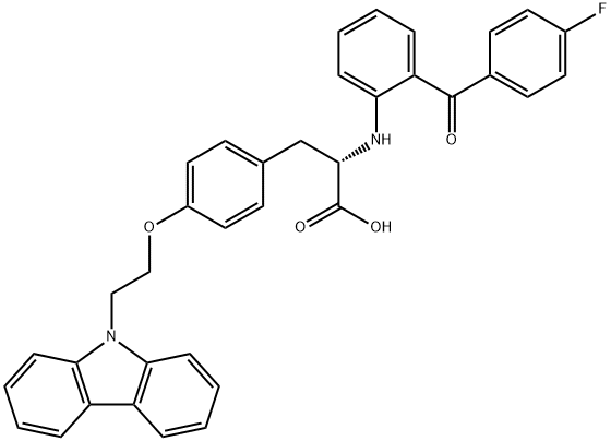 Tyrosine, O-[2-(9H-carbazol-9-yl)ethyl]-N-[2-(4-fluorobenzoyl)phenyl]- Struktur