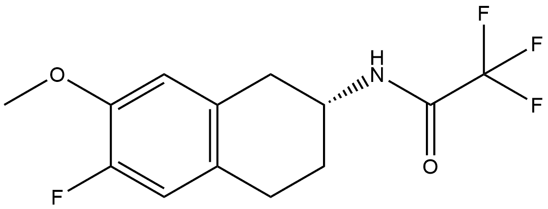 (R)-2,2,2-trifluoro-N-(6-fluoro-7-methoxy-1,2,3,4-tetrahydronaphthalen-2-yl)acetamide Struktur