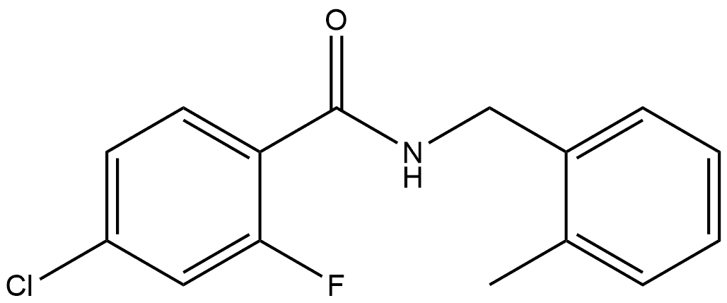 4-Chloro-2-fluoro-N-[(2-methylphenyl)methyl]benzamide Structure
