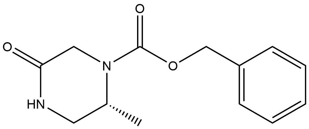Phenylmethyl (2R)-2-methyl-5-oxo-1-piperazinecarboxylate Structure