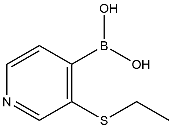 B-[3-(Ethylthio)-4-pyridinyl]boronic acid 结构式
