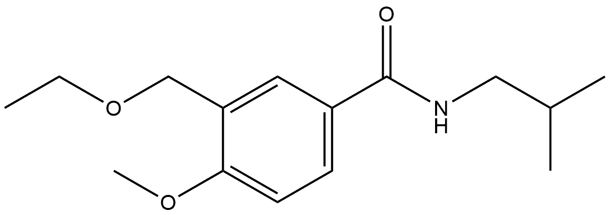 3-(Ethoxymethyl)-4-methoxy-N-(2-methylpropyl)benzamide Structure