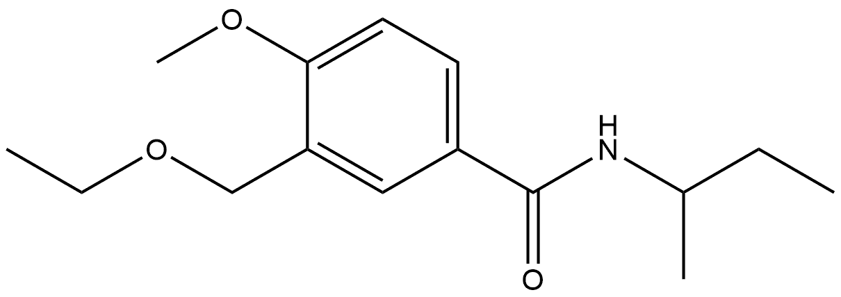 3-(Ethoxymethyl)-4-methoxy-N-(1-methylpropyl)benzamide Structure