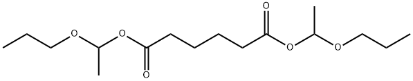 Hexanedioic acid, 1,6-bis(1-propoxyethyl) ester Struktur