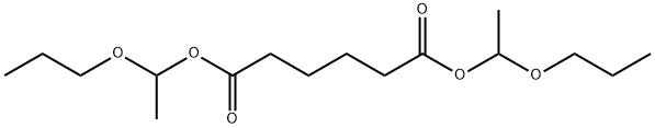 Hexanedioic acid, 1,6-bis(1-propoxyethyl) ester Structure