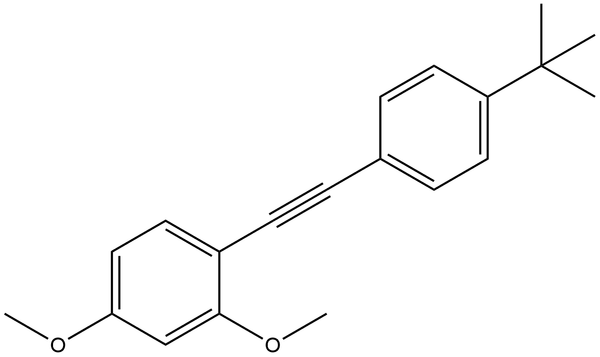 1-[2-[4-(1,1-Dimethylethyl)phenyl]ethynyl]-2,4-dimethoxybenzene 结构式