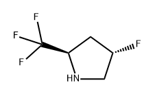 Pyrrolidine, 4-fluoro-2-(trifluoromethyl)-, (2R,4S)- 结构式