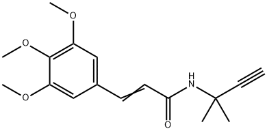 2-Propenamide, N-(1,1-dimethyl-2-propyn-1-yl)-3-(3,4,5-trimethoxyphenyl)- Structure