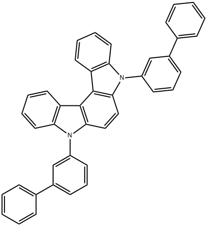 Indolo[2,3-c]carbazole, 5,8-bis([1,1'-biphenyl]-3-yl)-5,8-dihydro- Struktur