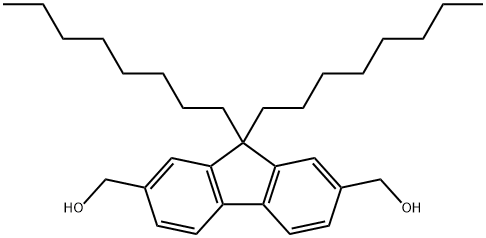 9H-Fluorene-2,7-dimethanol, 9,9-dioctyl- Structure