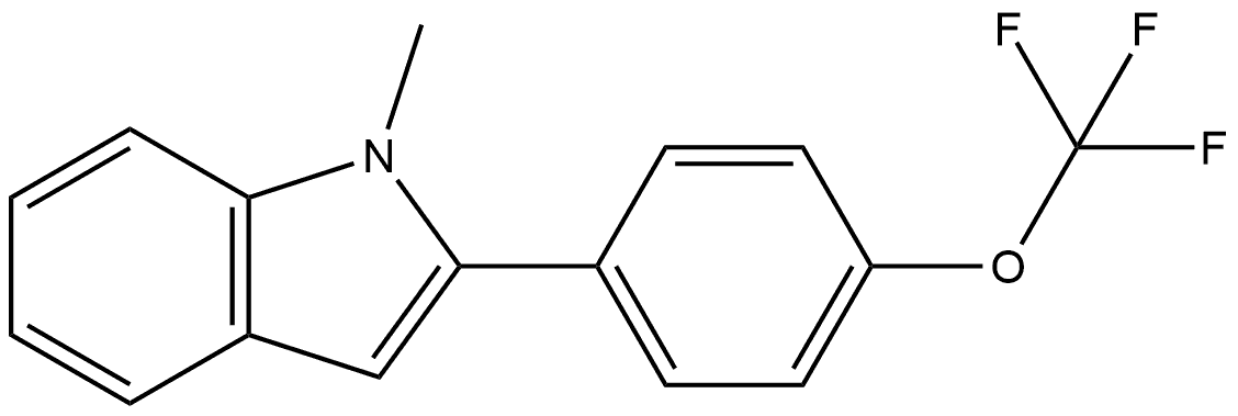 1-Methyl-2-[4-(trifluoromethoxy)phenyl]indole Structure
