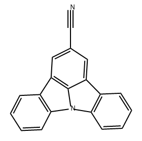 Indolo[3,2,1-jk]carbazole-2-carbonitrile Structure