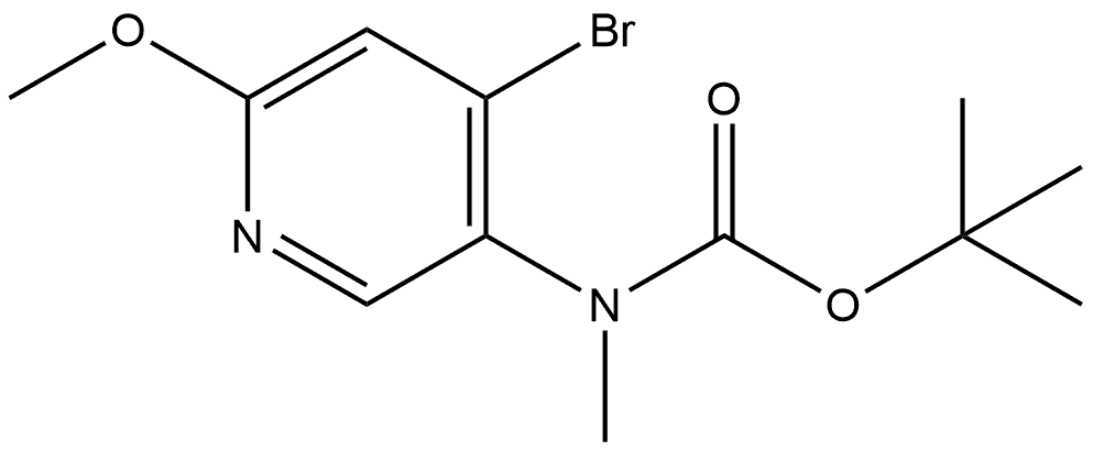 tert-butyl (4-bromo-6-methoxypyridin-3-yl)(methyl)carbamate 结构式