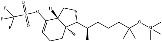(1R,3aR,7aR)-1-[(1R)-1,5-Dimethyl-5-[(trimethylsilyl)oxy]hexyl]-2,3,3a,6,7,7a-hexahydro-7a-methyl-1H-inden-4-yl Ester 1,1,1-Trifluoro-methanesulfonic Acid Structure