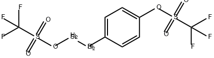 Methanesulfonic acid, 1,1,1-trifluoro-, 1,1'-(1,4-phenylenedisilylene) ester Structure