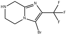 Imidazo[1,2-a]pyrazine, 3-bromo-5,6,7,8-tetrahydro-2-(trifluoromethyl)- 结构式