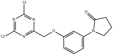 1-{3-[(dichloro-1,3,5-triazin-2-yl)methoxy]phenyl}pyrrolidin-2-one,2225147-29-3,结构式