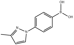Boronic acid, B-[4-(3-methyl-1H-pyrazol-1-yl)phenyl]- 结构式