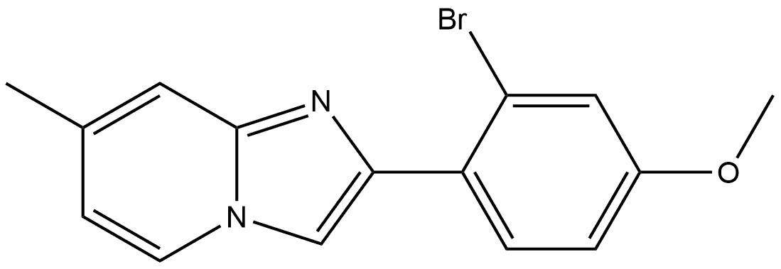 2-(2-Bromo-4-methoxyphenyl)-7-methylimidazo[1,2-a]pyridine Structure