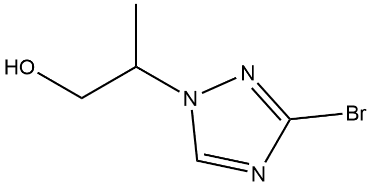 2-(3-bromo-1H-1,2,4-triazol-1-yl)propan-1-ol 结构式