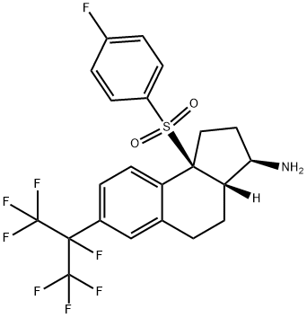(3R,3AS,9BS)-9B-((4-氟苯基)磺酰基)-7-(全氟丙烷-2-基)-2,3,3A,4,5,9B-六氢-1H-环戊[A]萘-3-胺,2226318-82-5,结构式