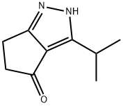 5,6-Dihydro-3-(1-methylethyl)-4(2H)-cyclopentapyrazolone Struktur