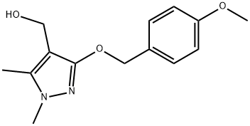 3-[(4-Methoxyphenyl)methoxy]-1,5-dimethyl-1H-pyrazole-4-methanol Struktur