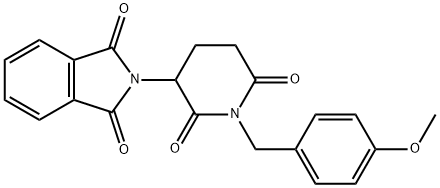 1H-Isoindole-1,3(2H)-dione, 2-[1-[(4-methoxyphenyl)methyl]-2,6-dioxo-3-piperidinyl]- Structure