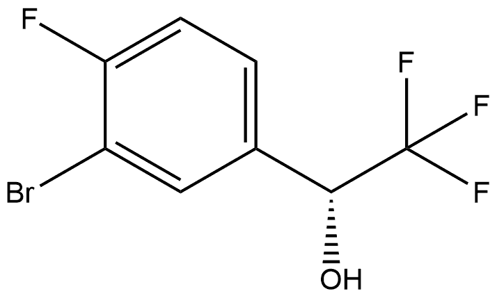 (αR)-3-Bromo-4-fluoro-α-(trifluoromethyl)benzenemethanol Struktur