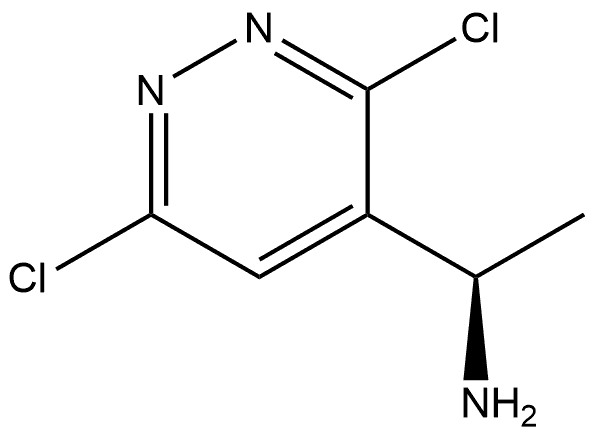 (R)-1-(3,6-dichloropyridazin-4-yl)ethan-1-amine 结构式