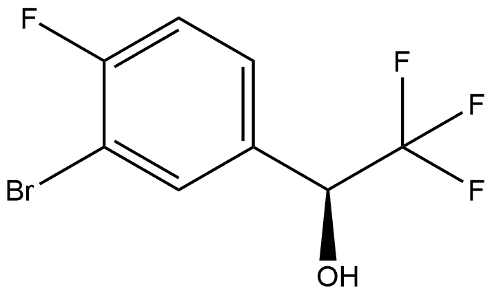 (αS)-3-Bromo-4-fluoro-α-(trifluoromethyl)benzenemethanol Struktur