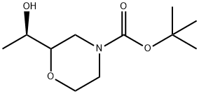 tert-butyl 2-[(1R)-1-hydroxyethyl]morpholine-4-carboxylate Struktur