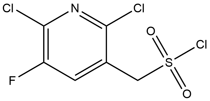 2,6-Dichloro-5-fluoro-3-pyridinemethanesulfonyl chloride (ACI) Structure