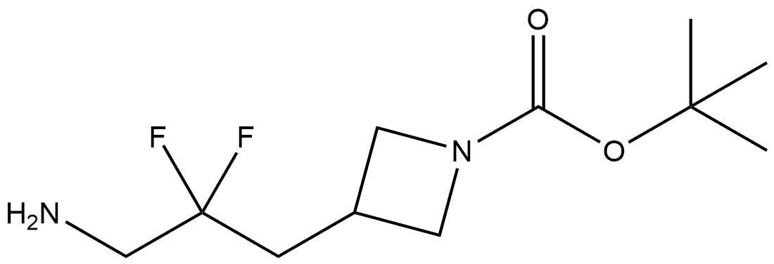tert-butyl 3-(3-amino-2,2-difluoropropyl)azetidine-1-carboxylate 结构式