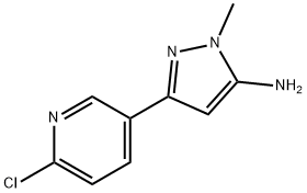 3-(6-chloropyridin-3-yl)-1-methyl-1H-pyrazol-5-ami
ne 结构式