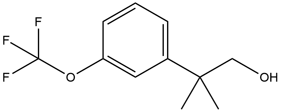 2-methyl-2-(3-(trifluoromethoxy)phenyl)propan-1-ol, 2229173-86-6, 结构式