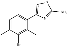4-(3-溴-2,4-二甲基苯基)噻唑-2-胺,2229429-24-5,结构式